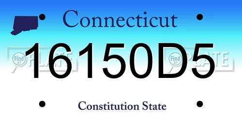16150D5 Connecticut License Plate