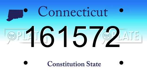 161572 Connecticut License Plate