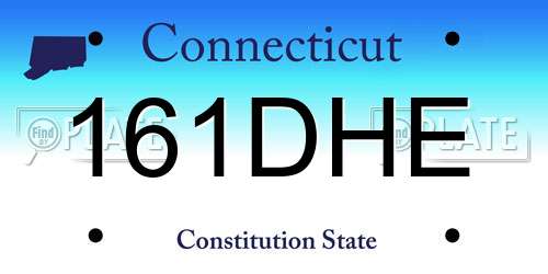 161DHE Connecticut License Plate