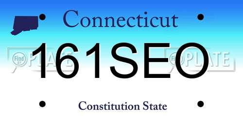 161SEO Connecticut License Plate