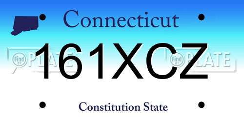 161XCZ Connecticut License Plate