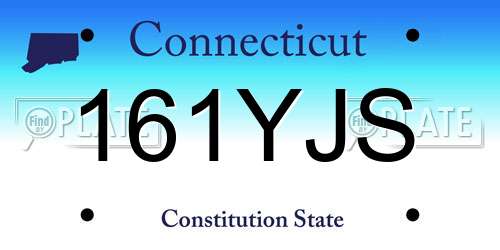 161YJS Connecticut License Plate