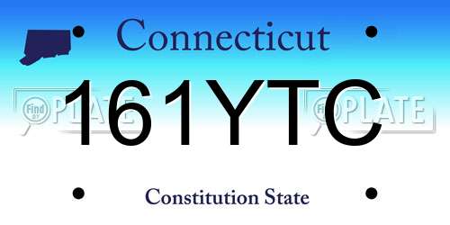 161YTC Connecticut License Plate