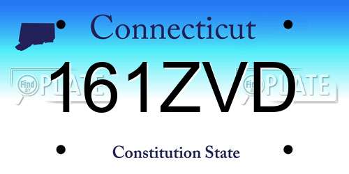 161ZVD Connecticut License Plate