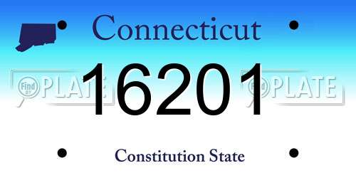 16201 Connecticut License Plate