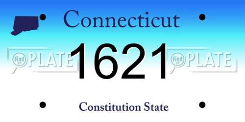 1621 Connecticut License Plate