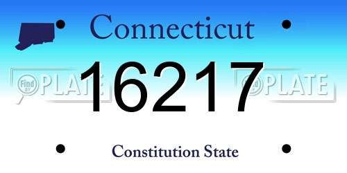 16217 Connecticut License Plate
