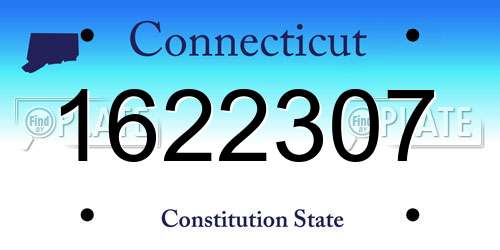 1622307 Connecticut License Plate