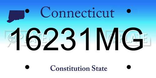 16231MG Connecticut License Plate