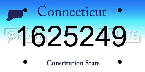 1625249 Connecticut License Plate