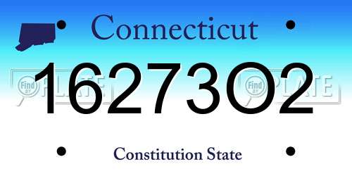 16273O2 Connecticut License Plate