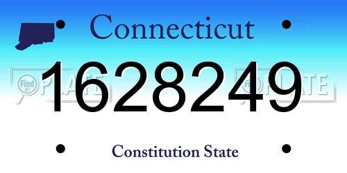 1628249 Connecticut License Plate