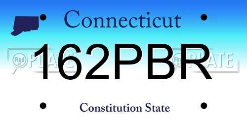 162PBR Connecticut License Plate