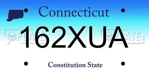 162XUA Connecticut License Plate