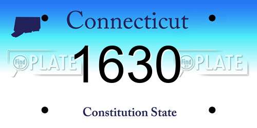1630 Connecticut License Plate