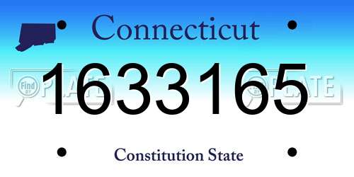 1633165 Connecticut License Plate
