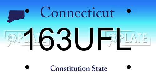 163UFL Connecticut License Plate