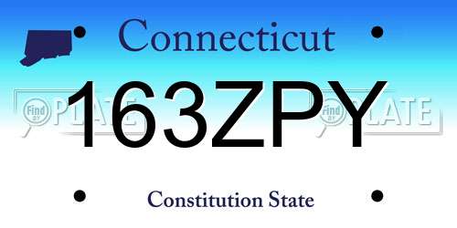 163ZPY Connecticut License Plate