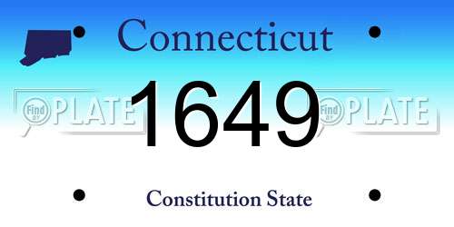 1649 Connecticut License Plate