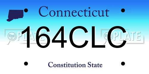 164CLC Connecticut License Plate