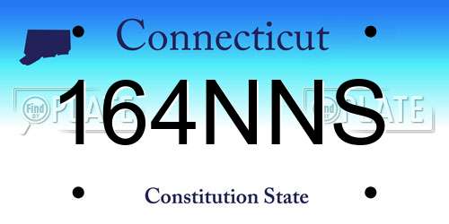 164NNS Connecticut License Plate