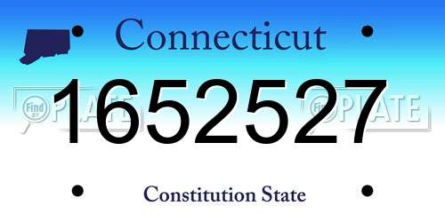 1652527 Connecticut License Plate