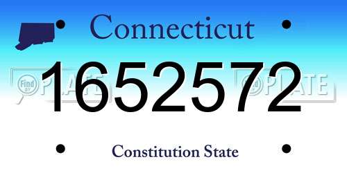 1652572 Connecticut License Plate