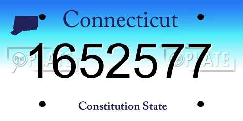 1652577 Connecticut License Plate