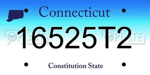 16525T2 Connecticut License Plate
