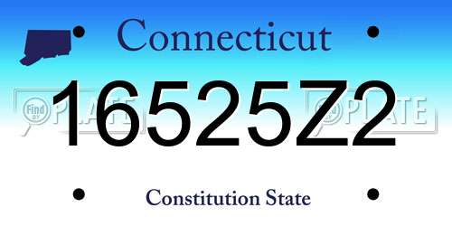 16525Z2 Connecticut License Plate
