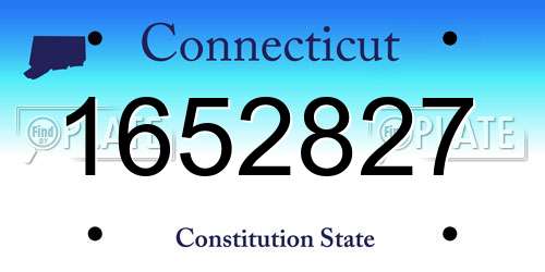 1652827 Connecticut License Plate