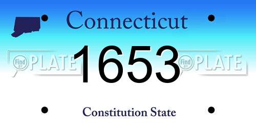 1653 Connecticut License Plate