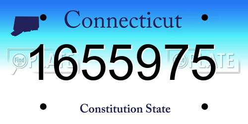 1655975 Connecticut License Plate