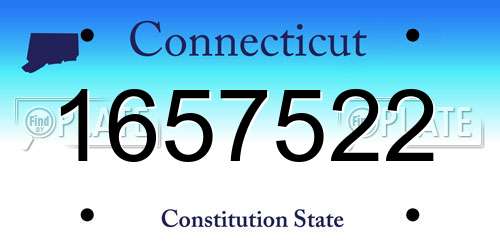 1657522 Connecticut License Plate