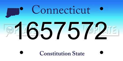 1657572 Connecticut License Plate