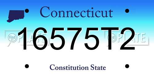 16575T2 Connecticut License Plate