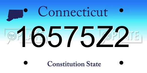 16575Z2 Connecticut License Plate