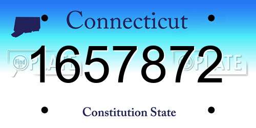 1657872 Connecticut License Plate