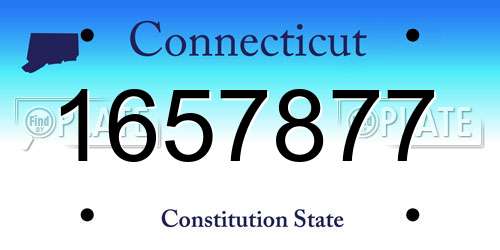 1657877 Connecticut License Plate