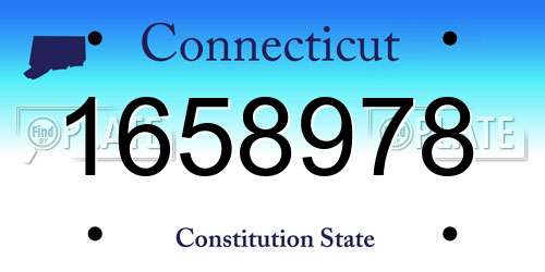 1658978 Connecticut License Plate