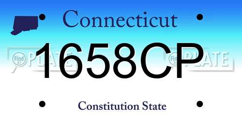 1658CP Connecticut License Plate