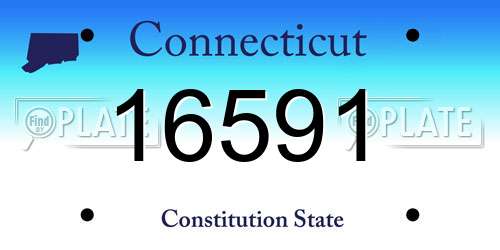 16591 Connecticut License Plate