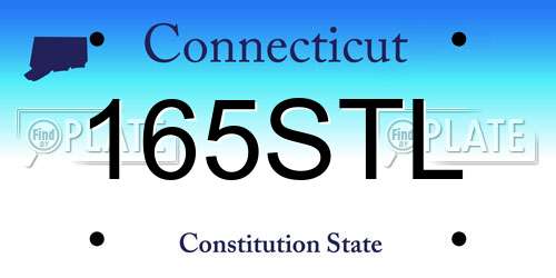 165STL Connecticut License Plate