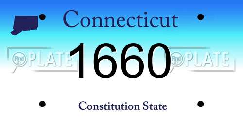 1660 Connecticut License Plate