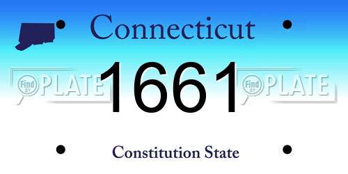 1661 Connecticut License Plate