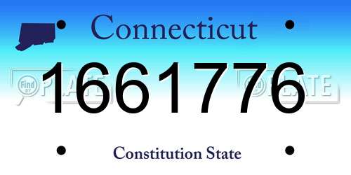 1661776 Connecticut License Plate