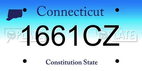 1661CZ Connecticut License Plate