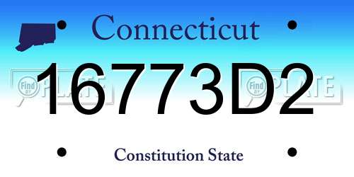 16773D2 Connecticut License Plate