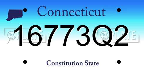 16773Q2 Connecticut License Plate