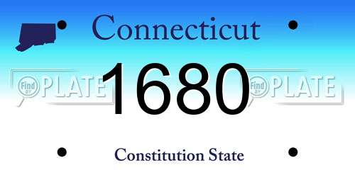 1680 Connecticut License Plate